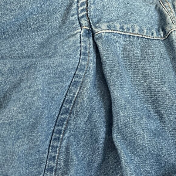 Vintage Oversized Re-Worked Denim Jacket Shirt Shacket Coastal Cowgirl 80s 90s - Picture 8 of 9